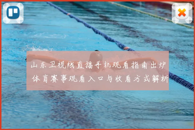 山东卫视线直播手机观看指南出炉 体育赛事观看入口与收看方式解析